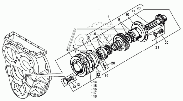 Ведомый вал согласующей передачи БелАЗ-7540А