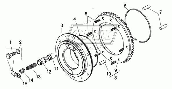 Поршень фрикциона БелАЗ-7540B