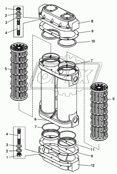 Теплообменник БелАЗ-7540K