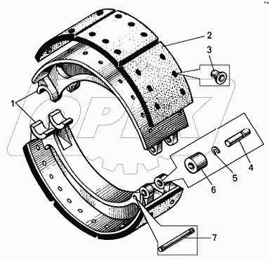 Детали колесного тормоза БелАЗ-7540А, БелАЗ-7540В