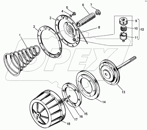 Цилиндр тормозной БелАЗ-7540А, БелАЗ-7540В