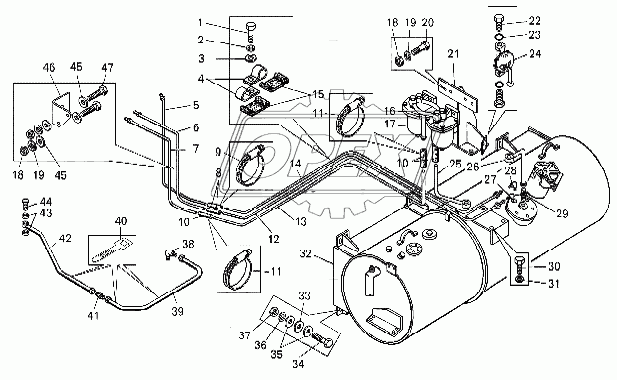 Топливные трубопроводы БелАЗ-7540С