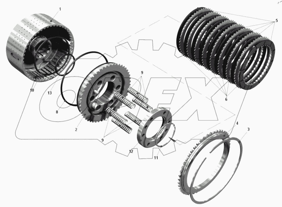  Фрикцион второй передачи 7548-1711500