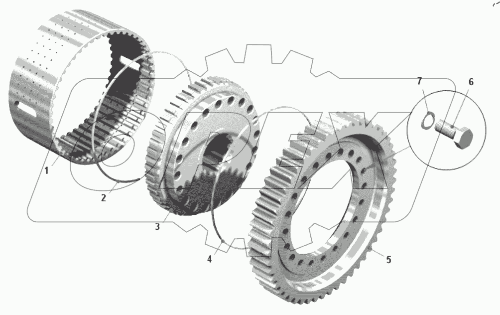  Барабан фрикциона 7555-1711710-01