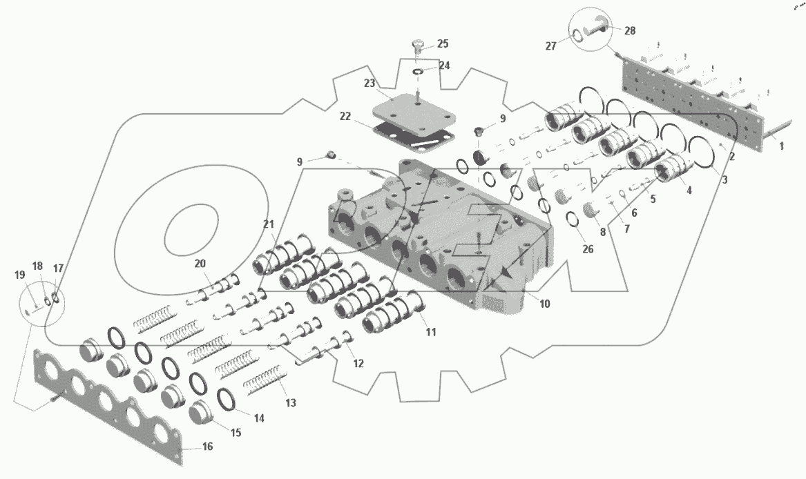  Механизм управления гидромеханической передачей 75551-1712410