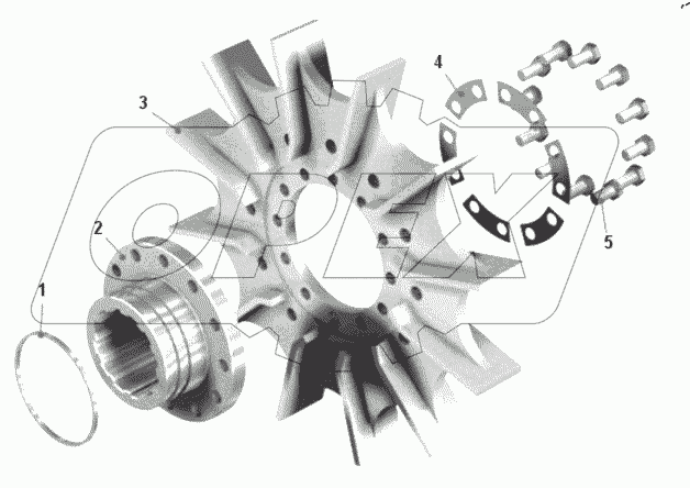 Крыльчатка в сборе 7548-3572110-01