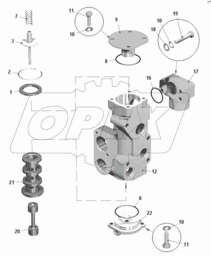  Механизм управления тормозом-замедлителем 7548-3573210