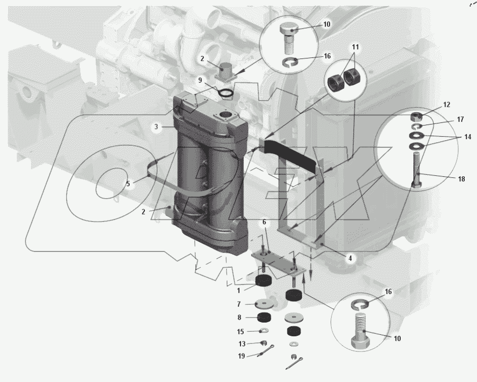  Установка теплообменника 7540K-1714005