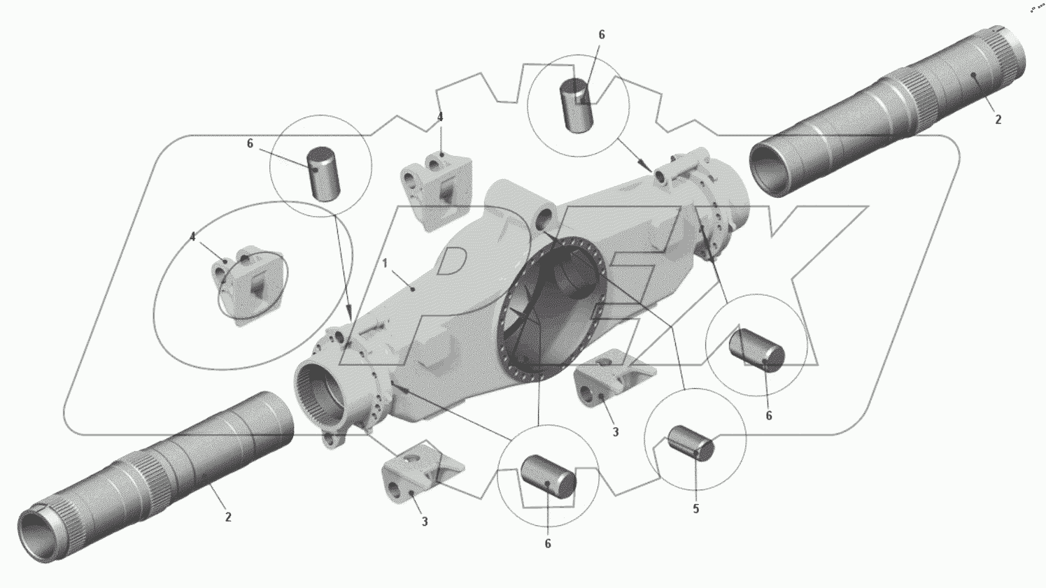  Картер заднего моста 7540-2401010