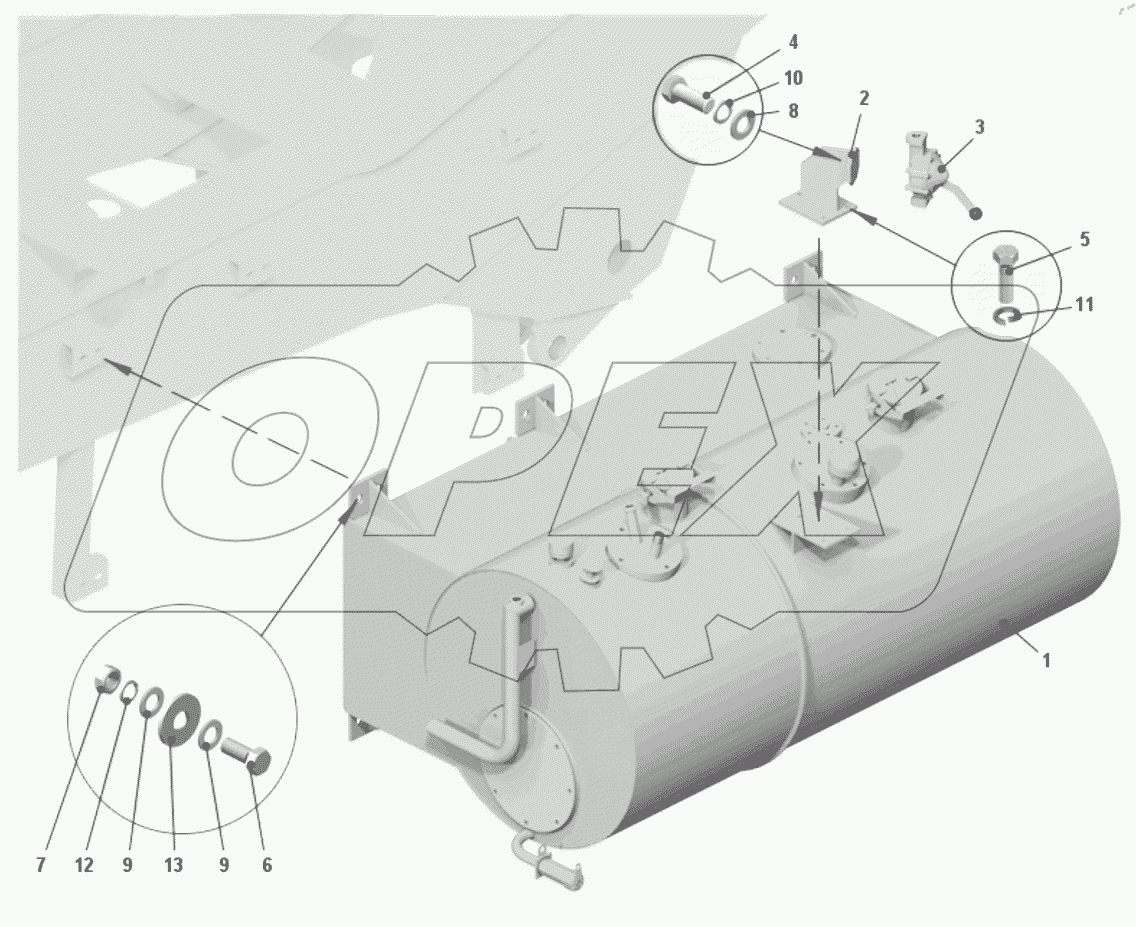 Установка топливного бака