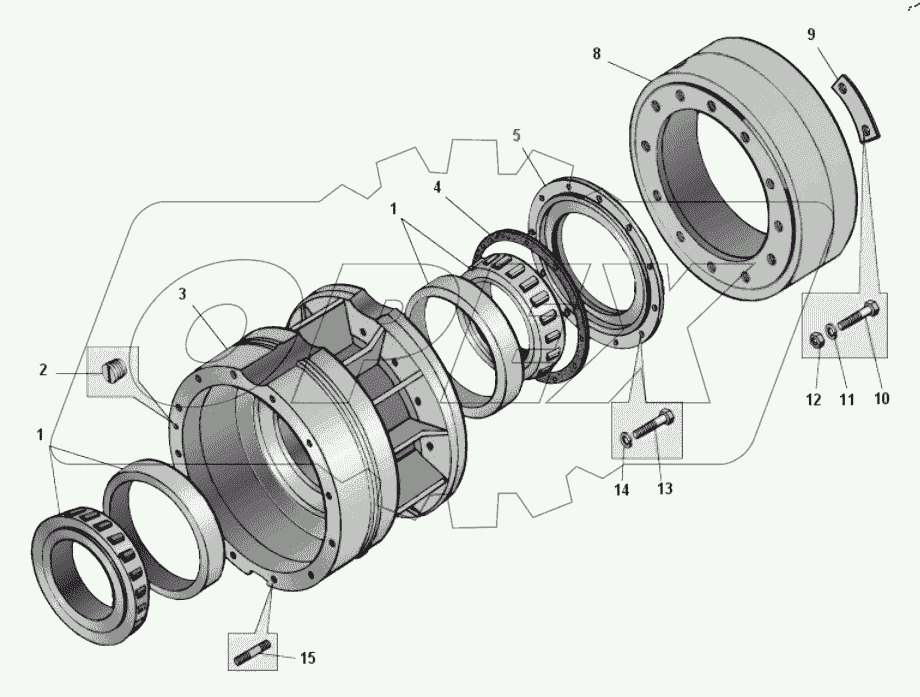  Ступица заднего колеса 7540A-3104013