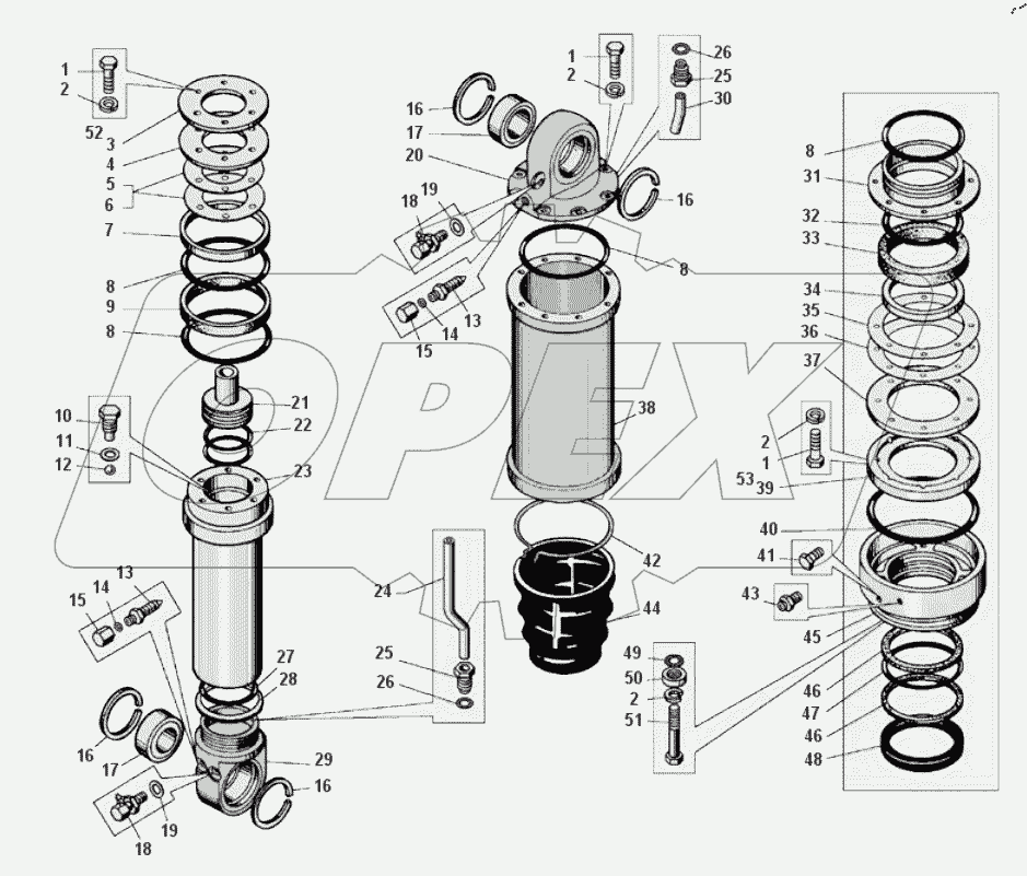  Цилиндр подвески 540-2907020-11