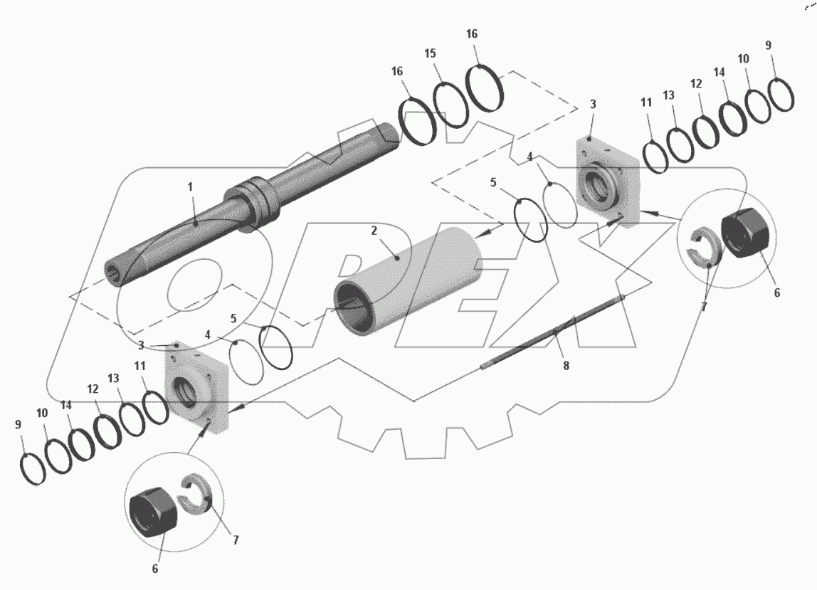  Цилиндр поворота 7547-3429010