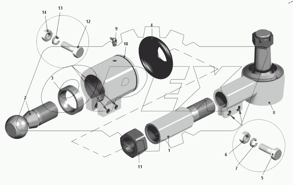  Тяга рулевой трапеции 752301-3003052