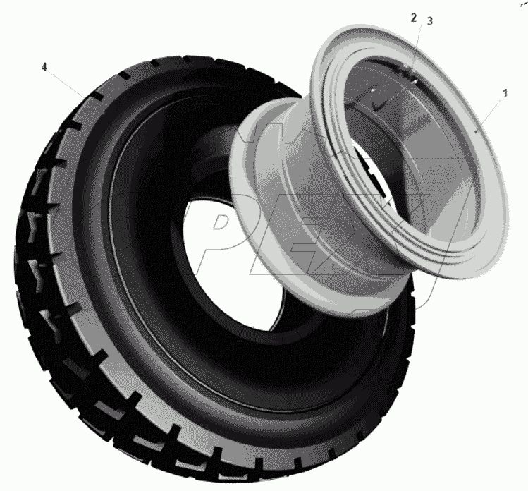  Колесо и шина 7540A-3101011