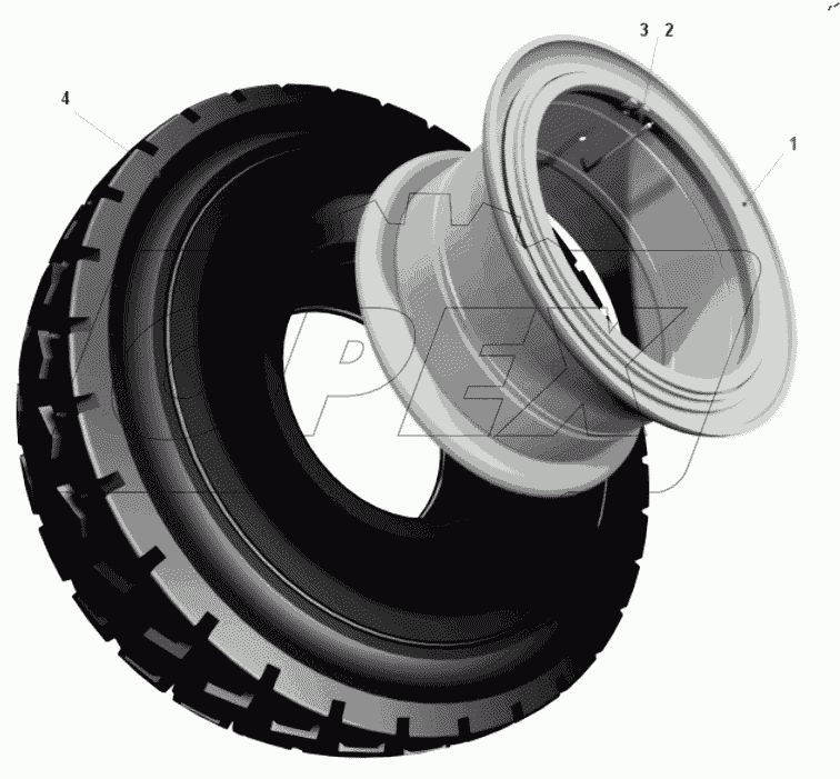  Колесо и шина 7540A7-3101011