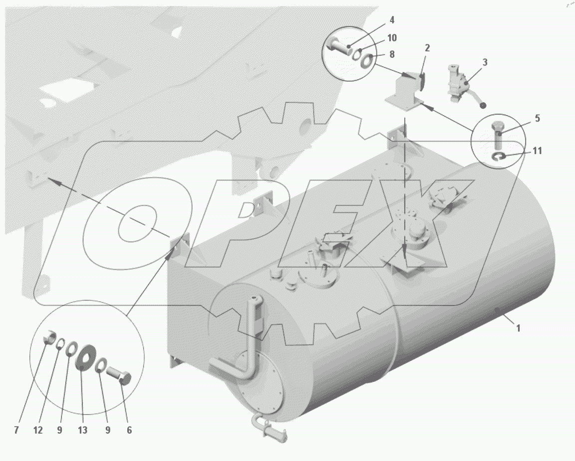  Установка топливного бака