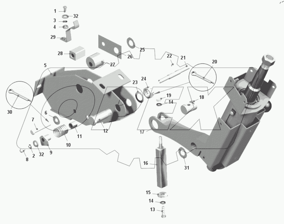  Колонка рулевая с кронштейном 75474-3444009-01