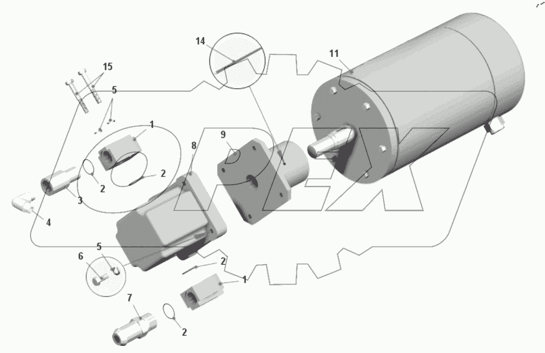  Электродвигатель с насосом 7547-3432010-10