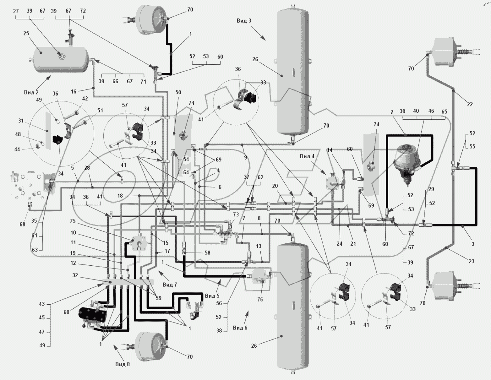  Трубопроводы тормозной системы