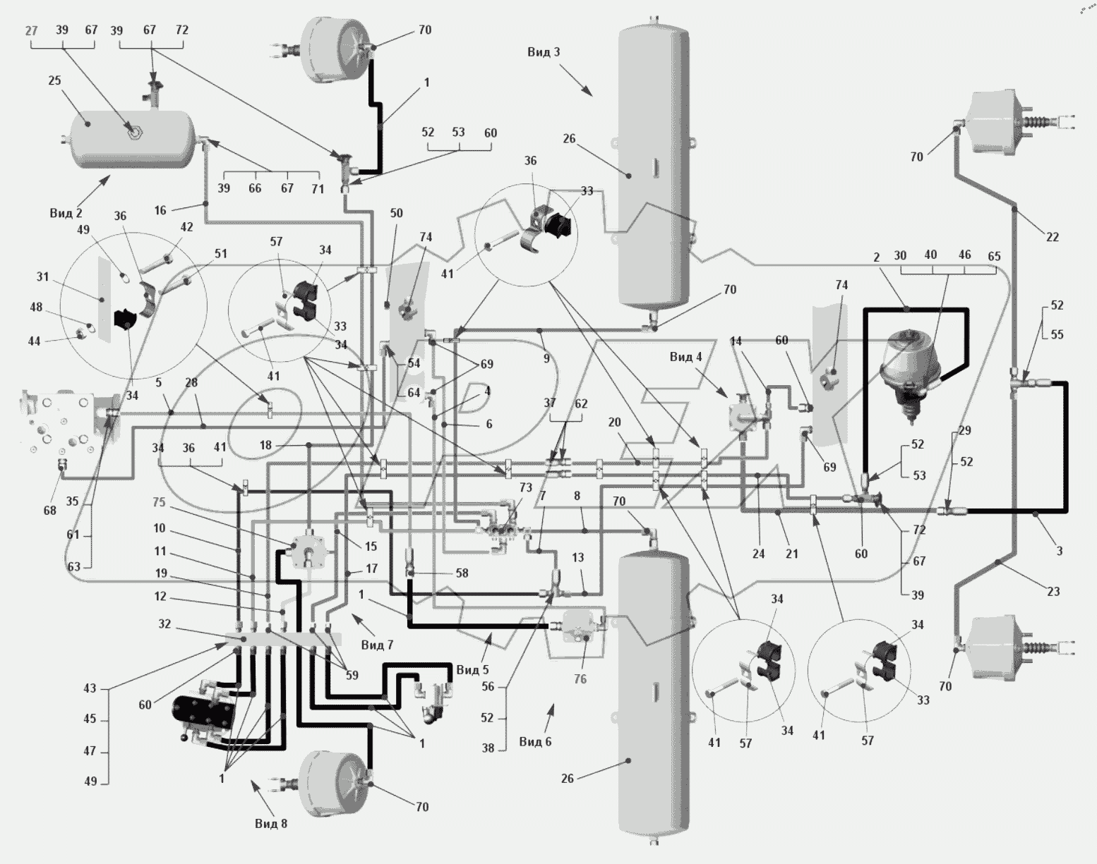  Трубопроводы тормозной системы