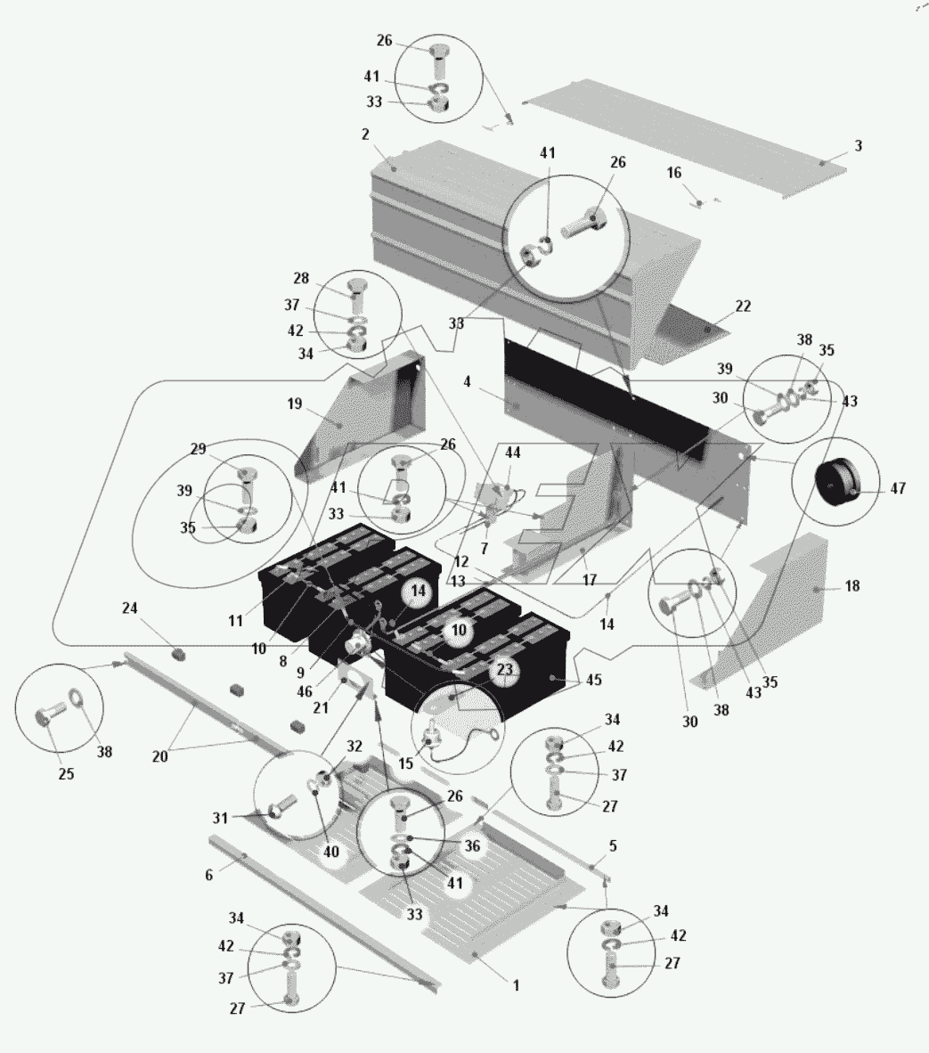  Установка аккумуляторных батарей 754731-3700008