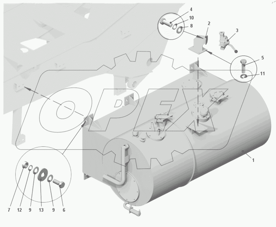  Установка топливного бака