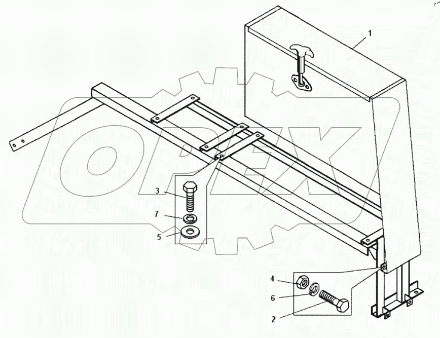  Установка инструментального ящика 75474-3919005