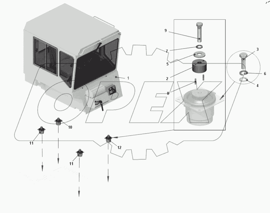  Установка кабины на шасси 7547-5000002-10