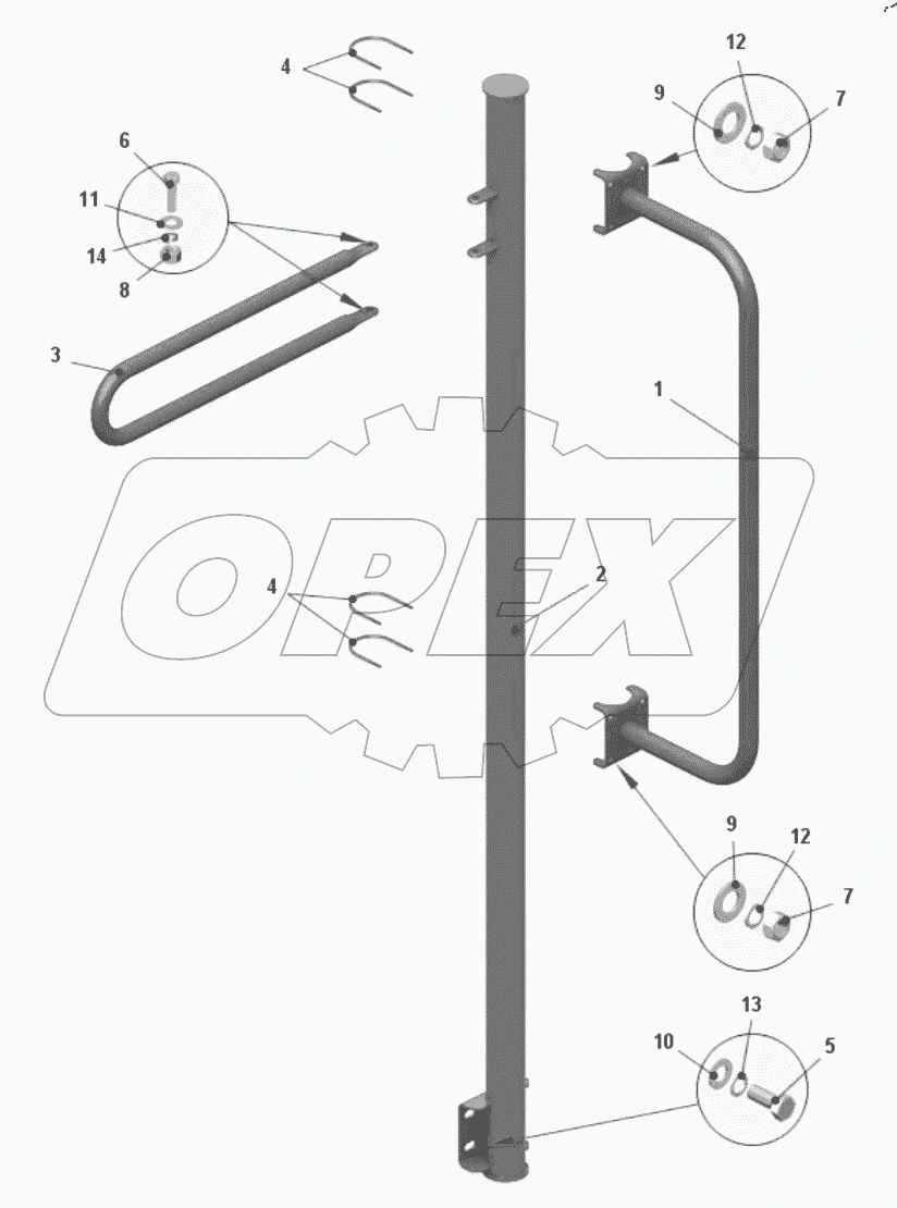  Установка кронштейнов зеркал 75473-8201006-10