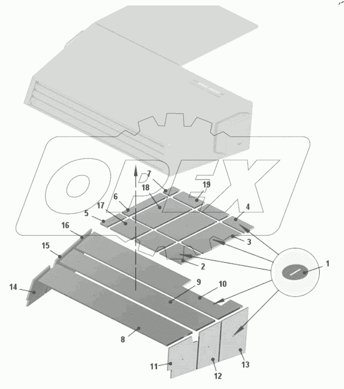  Установка термошумоизоляции моторного отсека 75473-8412002