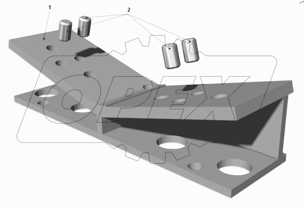  Балка передней опоры двигателя 7548-1001006