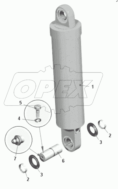  Установка цилиндров опрокидывающего механизма 540A-8600001-20