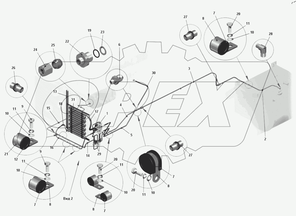  Установка системы охлаждения топлива