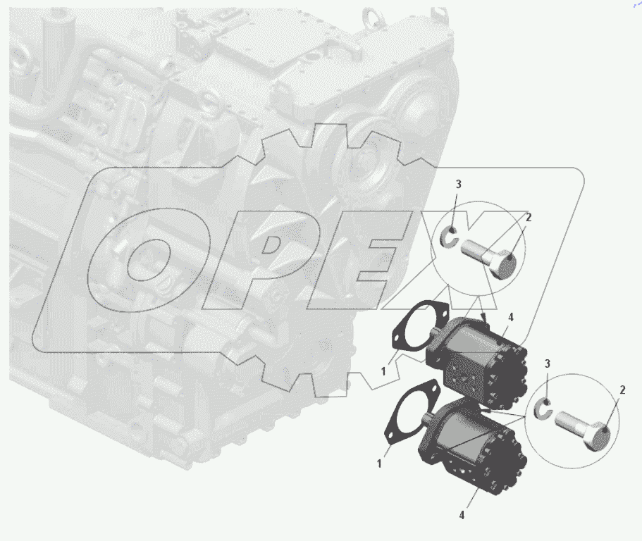  Установка насосов 7540A-8600032