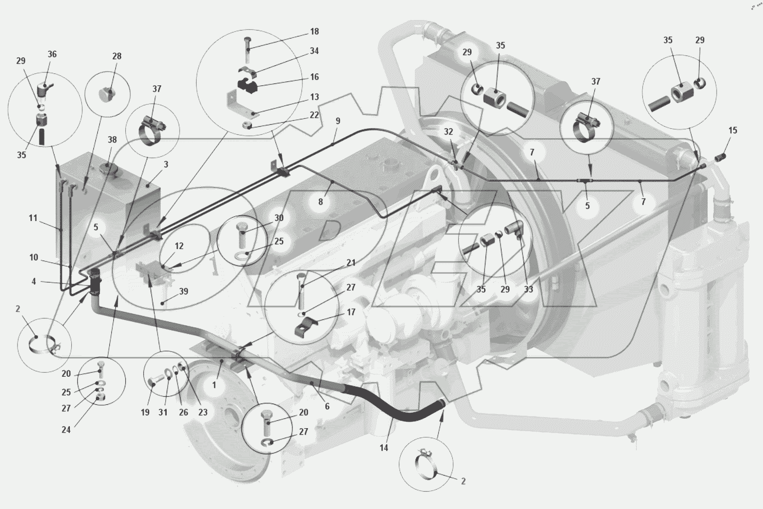  Установка расширительного бачка и пароотводных трубок