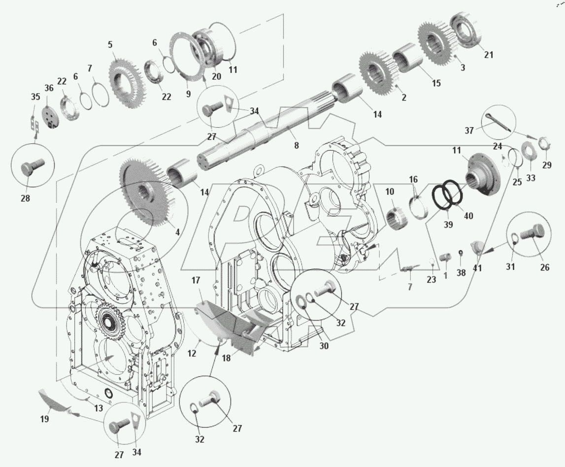  Установка выходного вала
