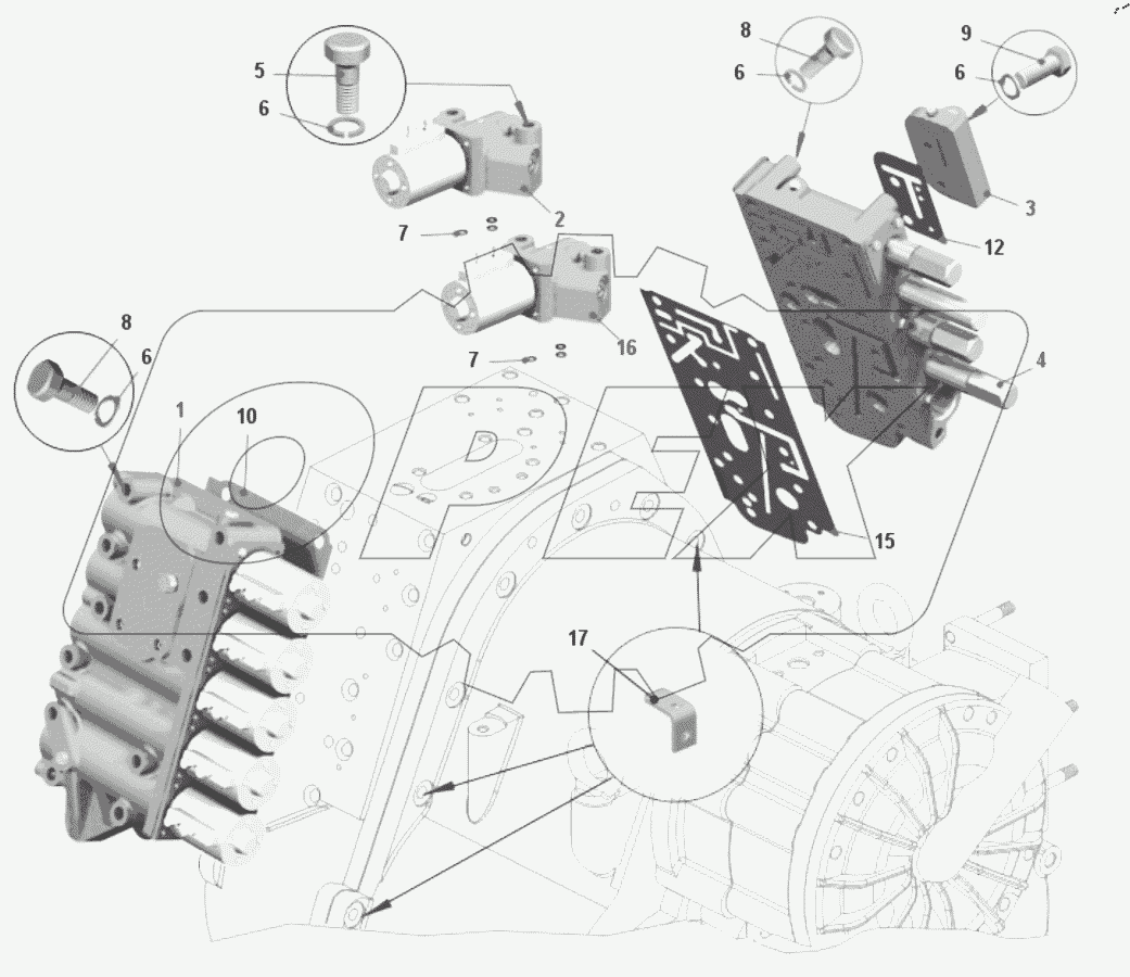  Установка золотниковой коробки и механизмов управления