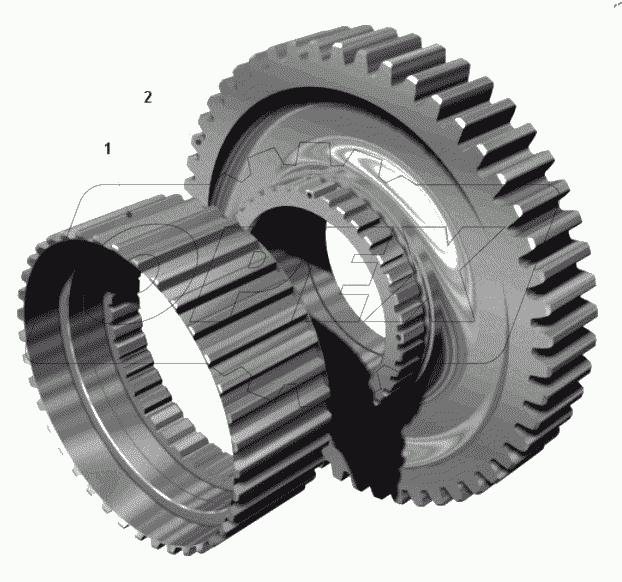  Шестерня ведущая повышающего диапазона 7555-1701560