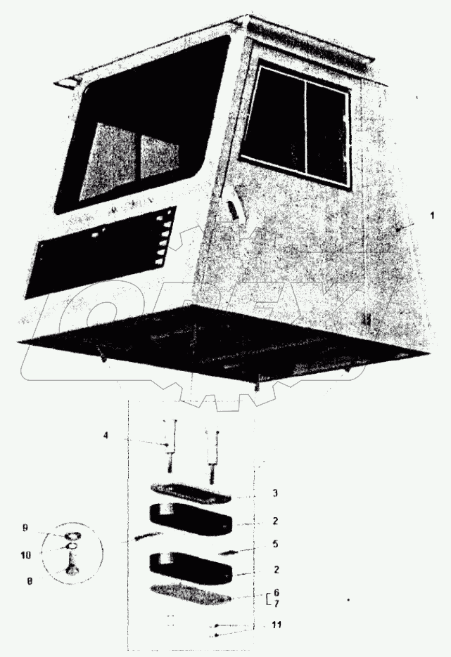  Установка кабины;Cabin mounting