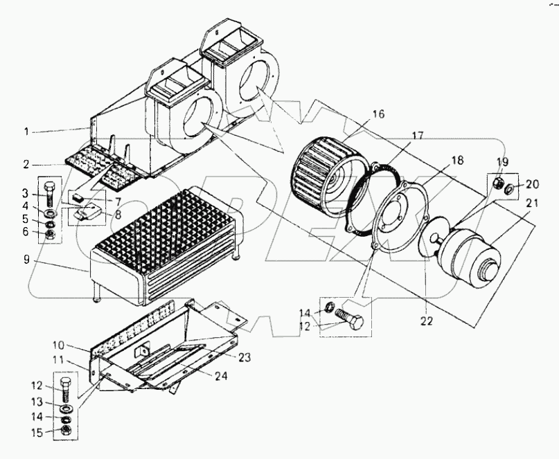  Отопитель кабины;Cabin heater