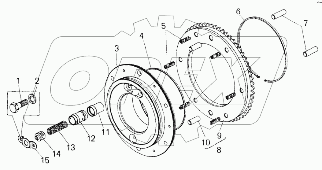  Поршень фрикциона;Piston of friction clutch
