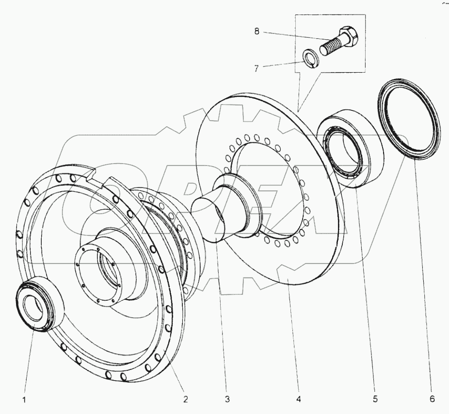  Ступица переднего колеса;Front wheel hub assy