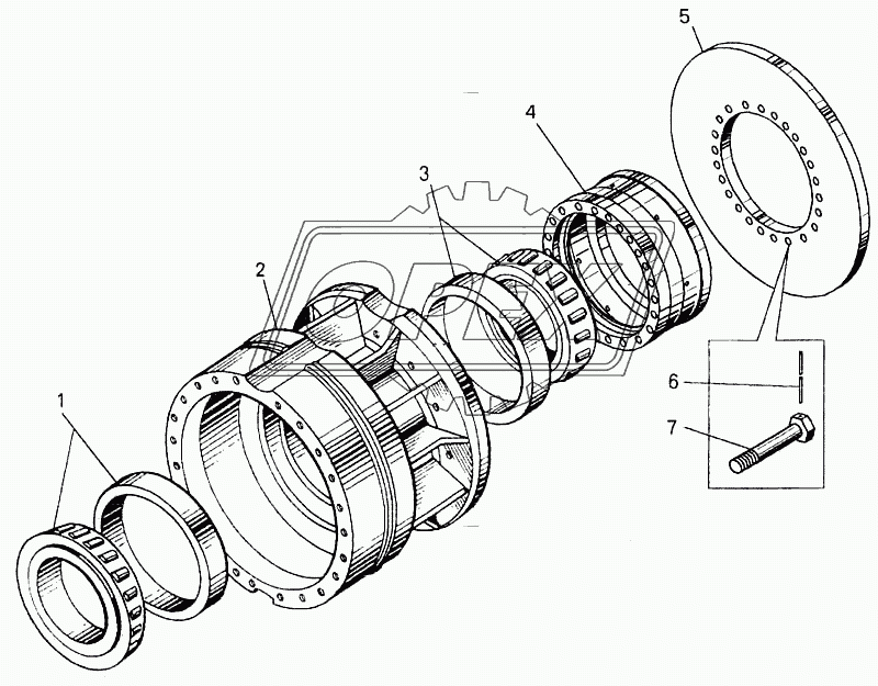 Ступица заднего колеса самосвала БелАЗ-75473
