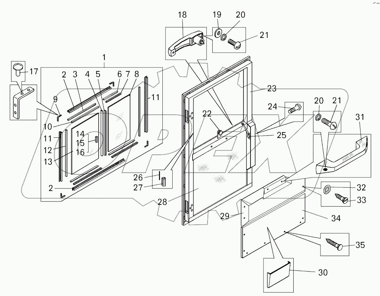  Дверь кабины;Cabin door