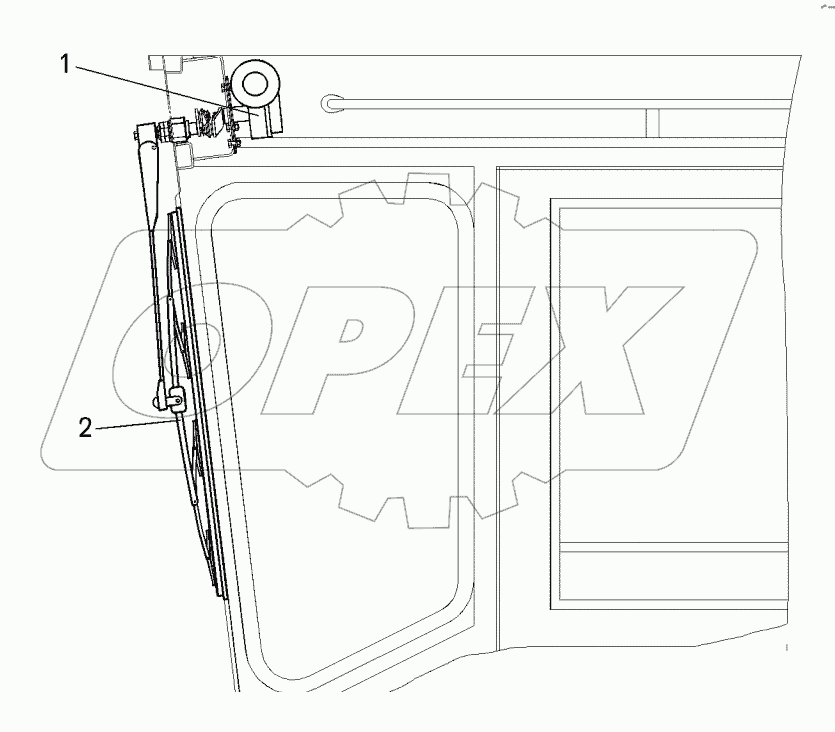  Установка стеклоочистителя;Mounting of windshield wiper