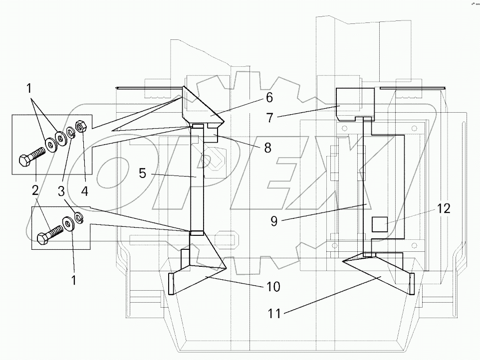  Установка брызговиков;Mounting of mud flaps