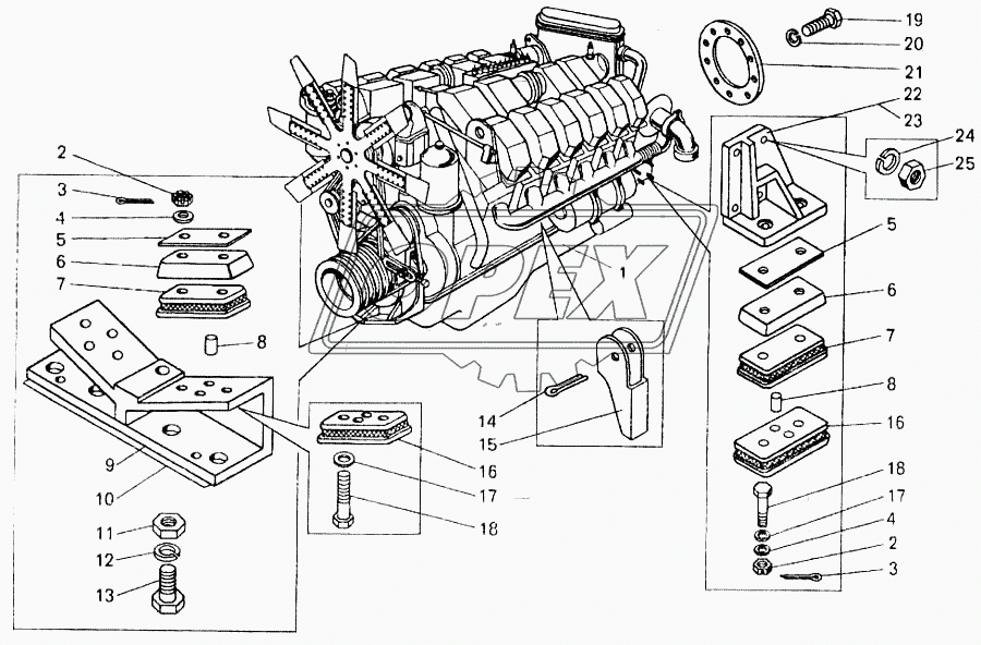 Установка двигателя на самосвал БелАЗ-7555А