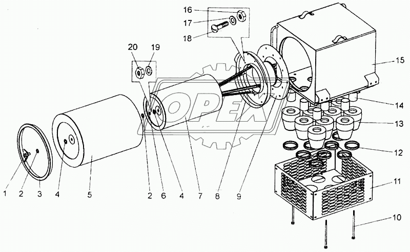 Фильтр воздушный БелАЗ-7555В