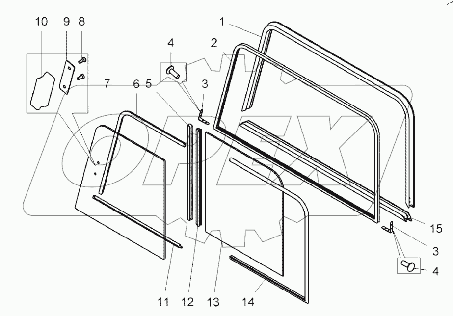  Окно раздвижное (7555B-5403010);Sliding window